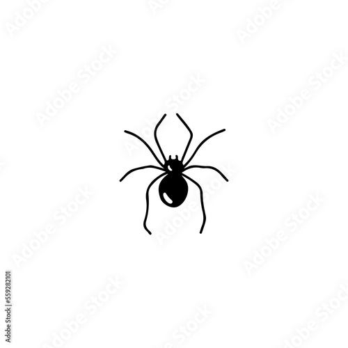 doodle concept spider illustration vector