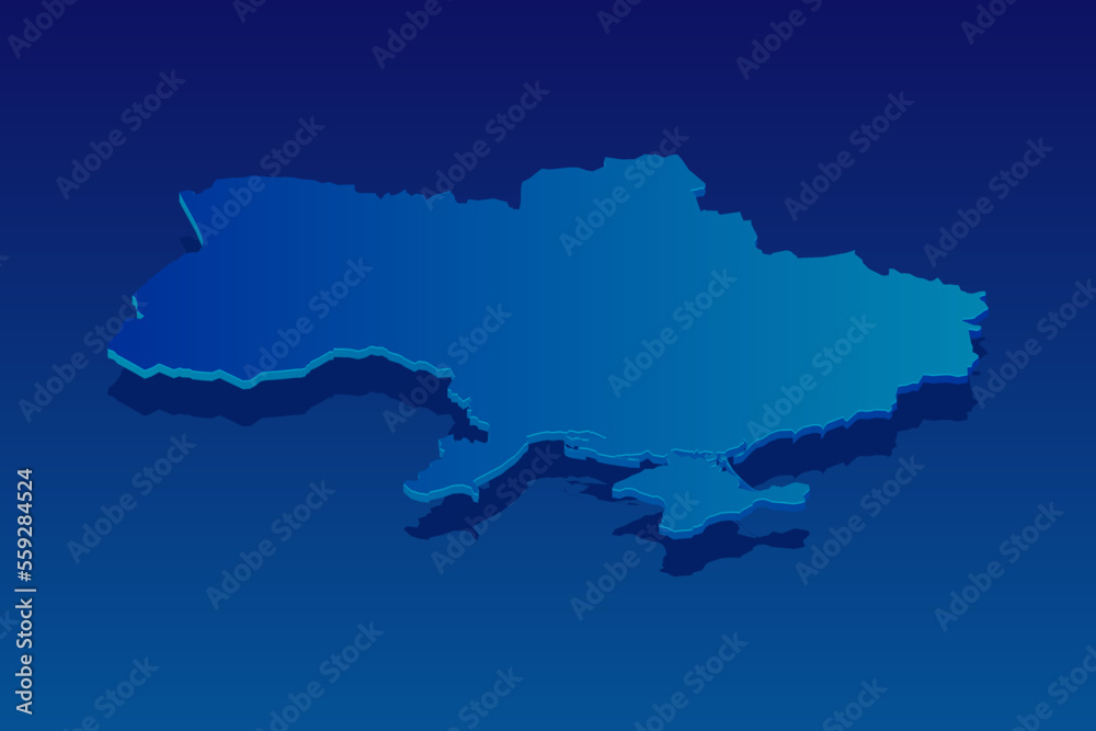 map of Ukraine on blue background. Vector modern isometric concept greeting Card illustration eps 10. map of Ukraine on blue background. Vector modern isometric concept greeting Card illustration eps 10.