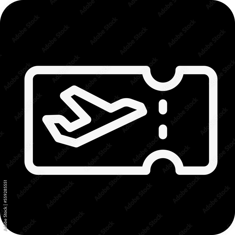 Solid airline ticket svg icon Solid airline ticket svg icon