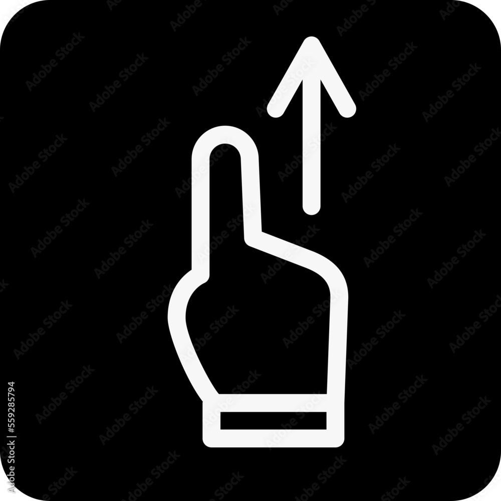 Solid Right finger gesture icon Solid Right finger gesture icon