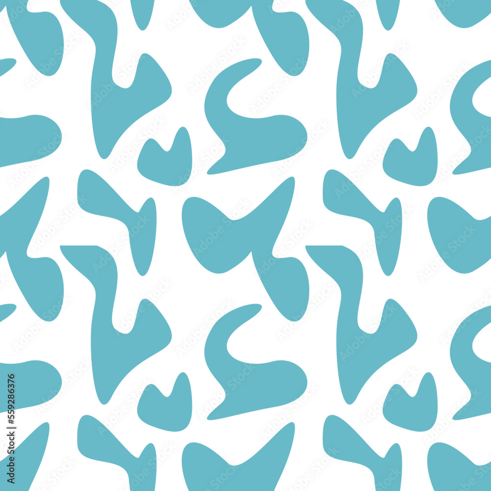 Vector seamless patterns. Hand drawn various shapes and doodle objects. Abstract contemporary trendy vector illustration.