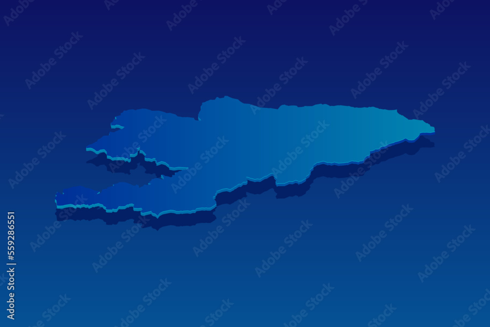 map of Kyrgyzstan on blue background. Vector modern isometric concept greeting Card illustration eps 10. map of Kyrgyzstan on blue background. Vector modern isometric concept greeting Card illustration eps 10.