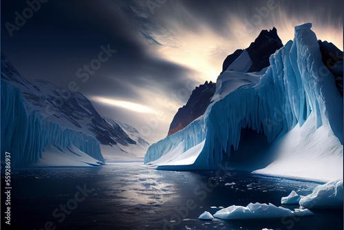Climate change - Antarctic glaciers are melting in a warming environment