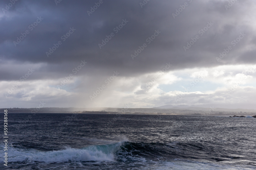 A view on the stormy ocean