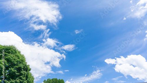 青空と雲の背景素材 © koni film