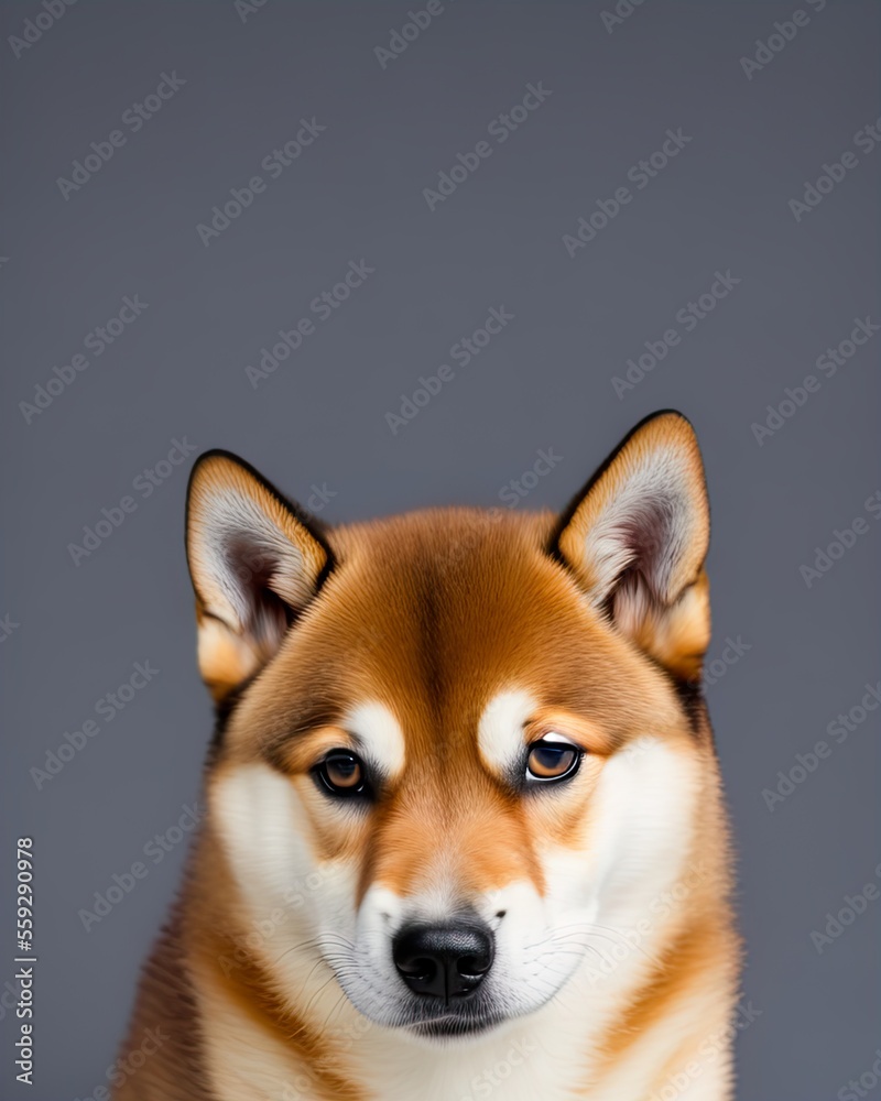 Portrait of a Shiba Inu Dog