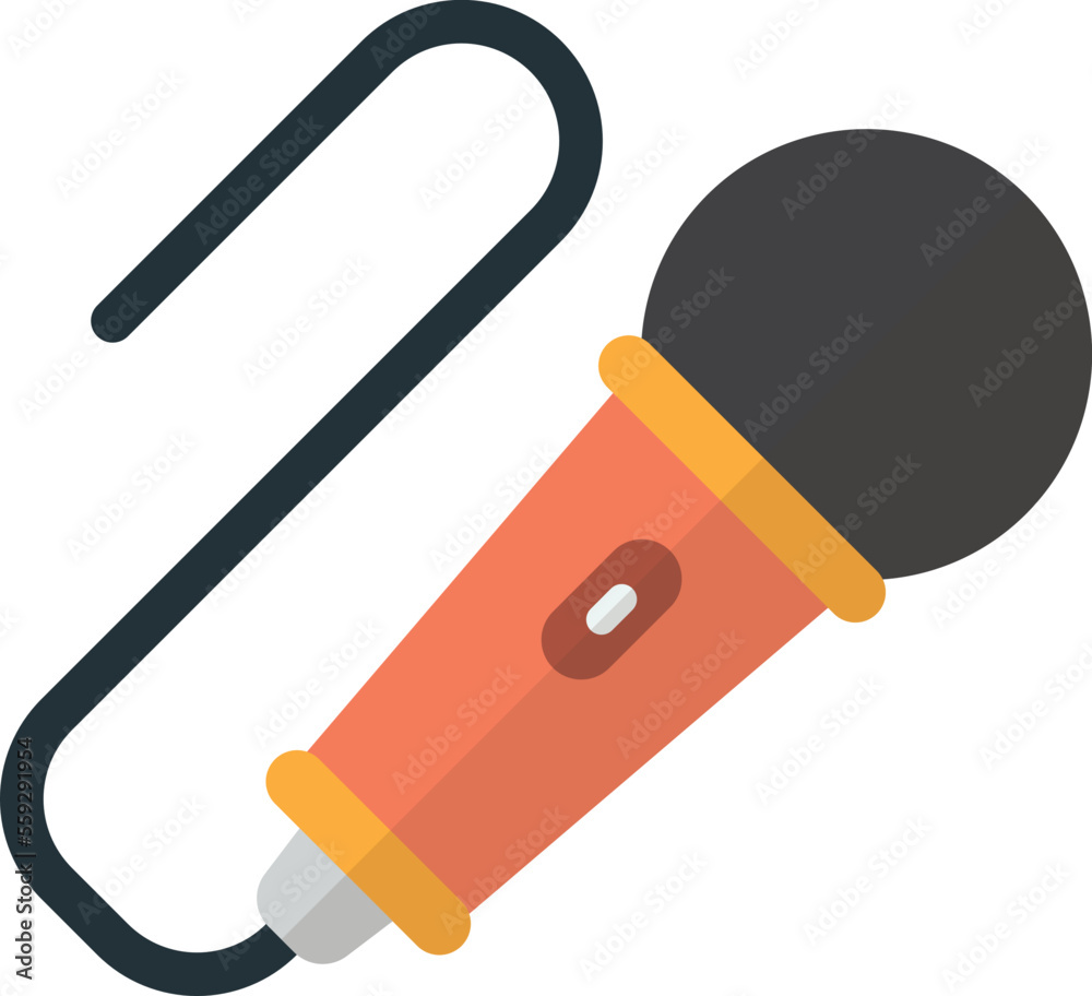 microphone illustration in minimal style microphone illustration in minimal style