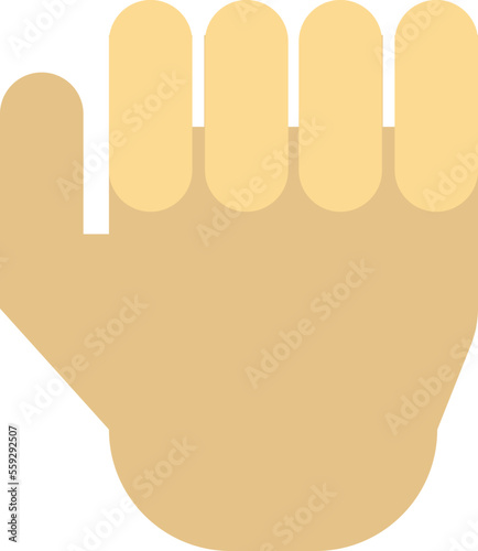 hand knocking on the door illustration in minimal style