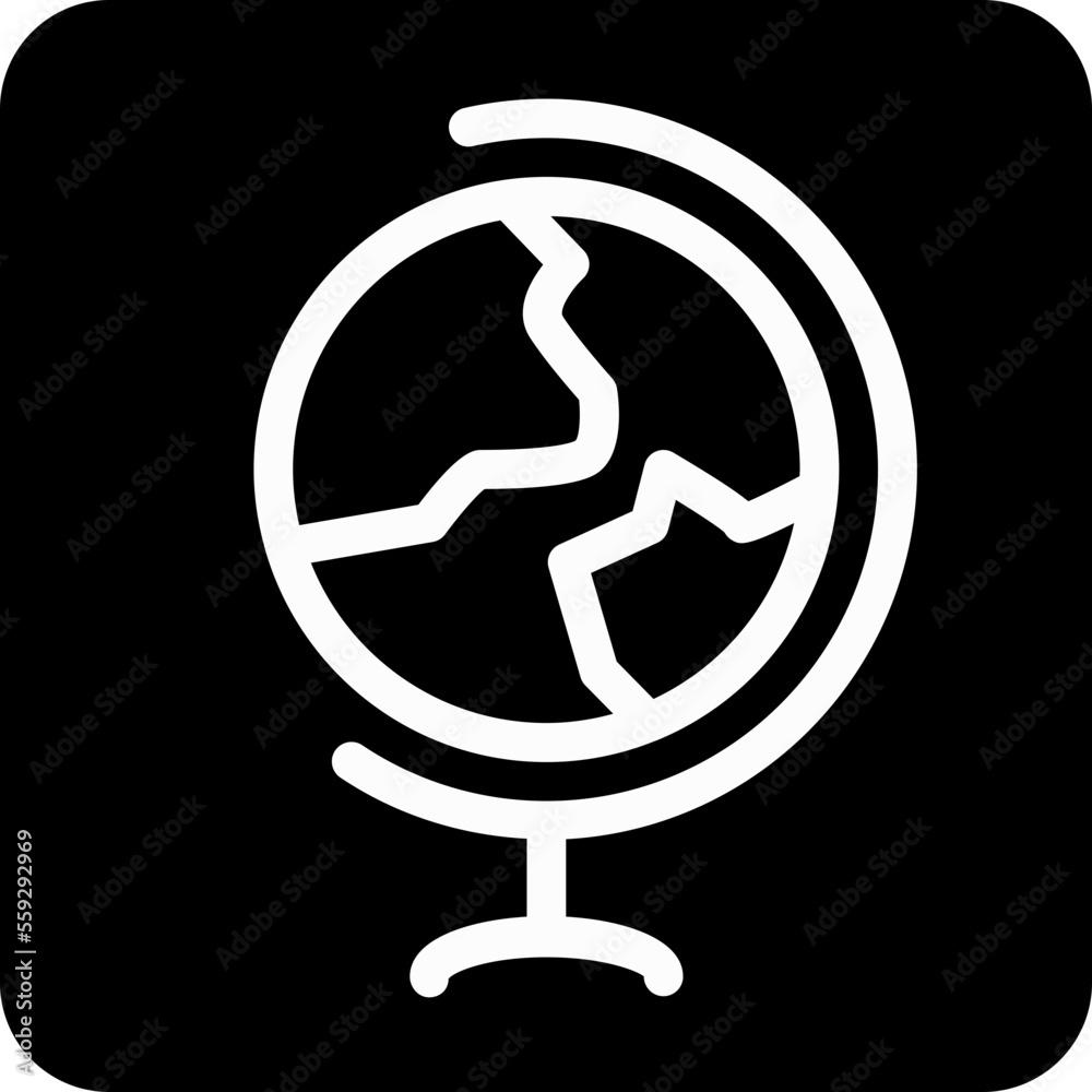 Solid globe icon Solid globe icon