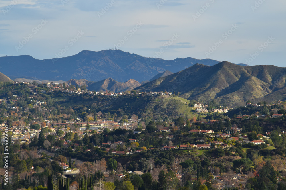 Scenic View of Thousand Oaks and Santa Monica Mountains