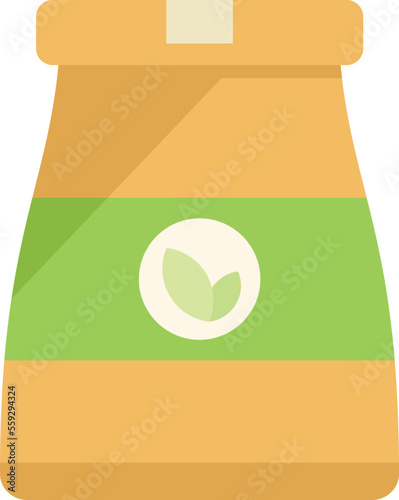 Eco package icon flat vector. Food box. Recycle pack isolated