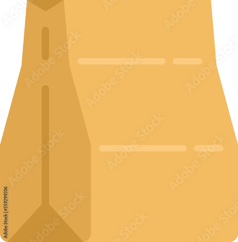 Food package icon flat vector. Eco bag. Container box isolated