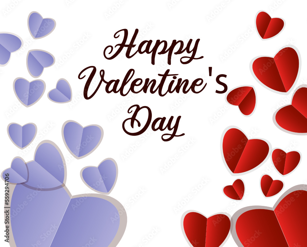 happy valentine's day background vector.simple style design. love illustration.