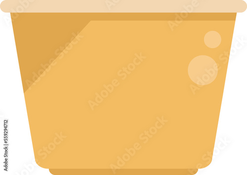 Eco box icon flat vector. Paper food. Organic product isolated