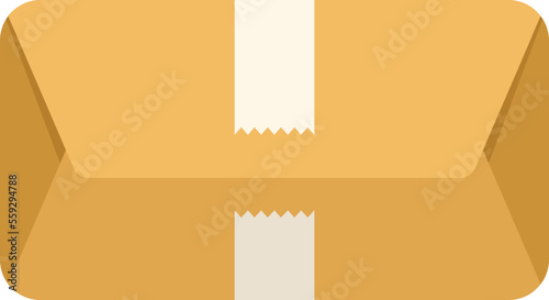Cup carton box icon flat vector. Eco bag. Fabric ecology isolated