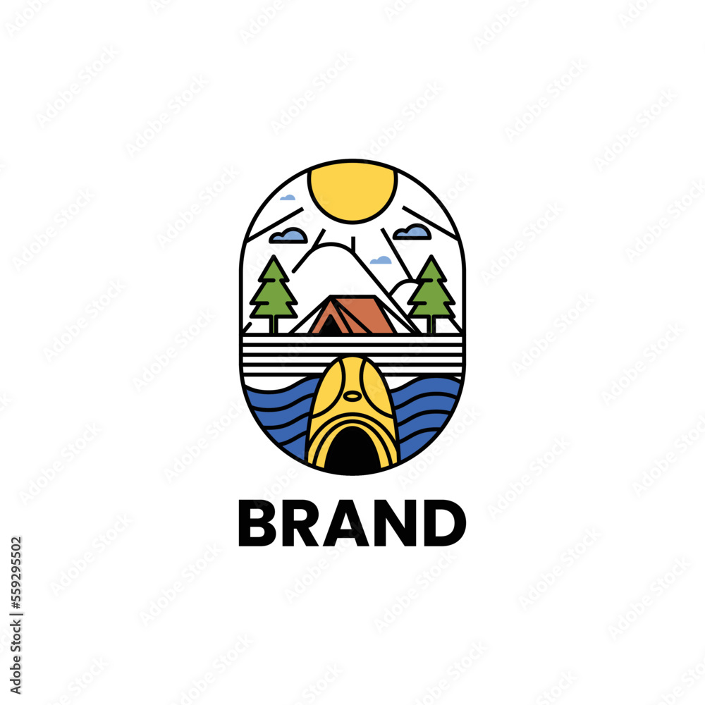 Campground and kayak logo Campground and kayak logo