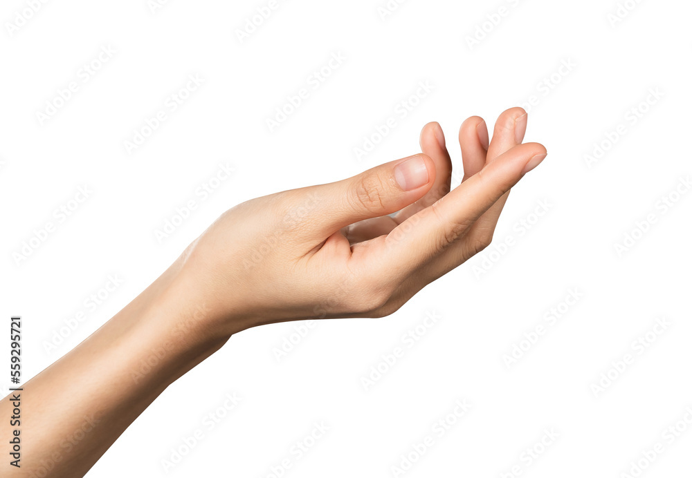 Hand pointing at screen on background. PNG format file.