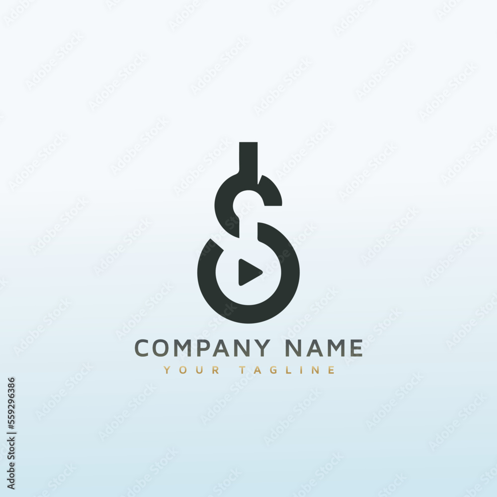Music and Video semi abstract studio logo Music and Video semi abstract studio logo