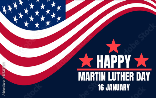 Text Happy Martin Luther King Day Background. I have a dream inspirational Quote. 16 Jan Martin Luther King Jr Day.