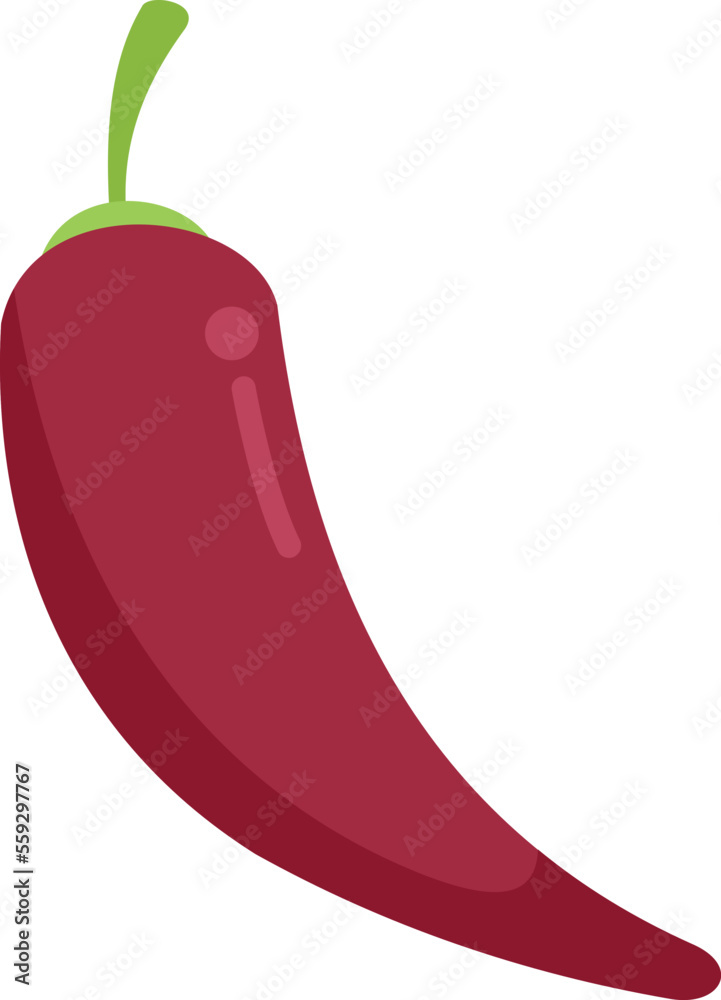 Farm pepper icon flat vector. Organic farming. Vegetable food isolated