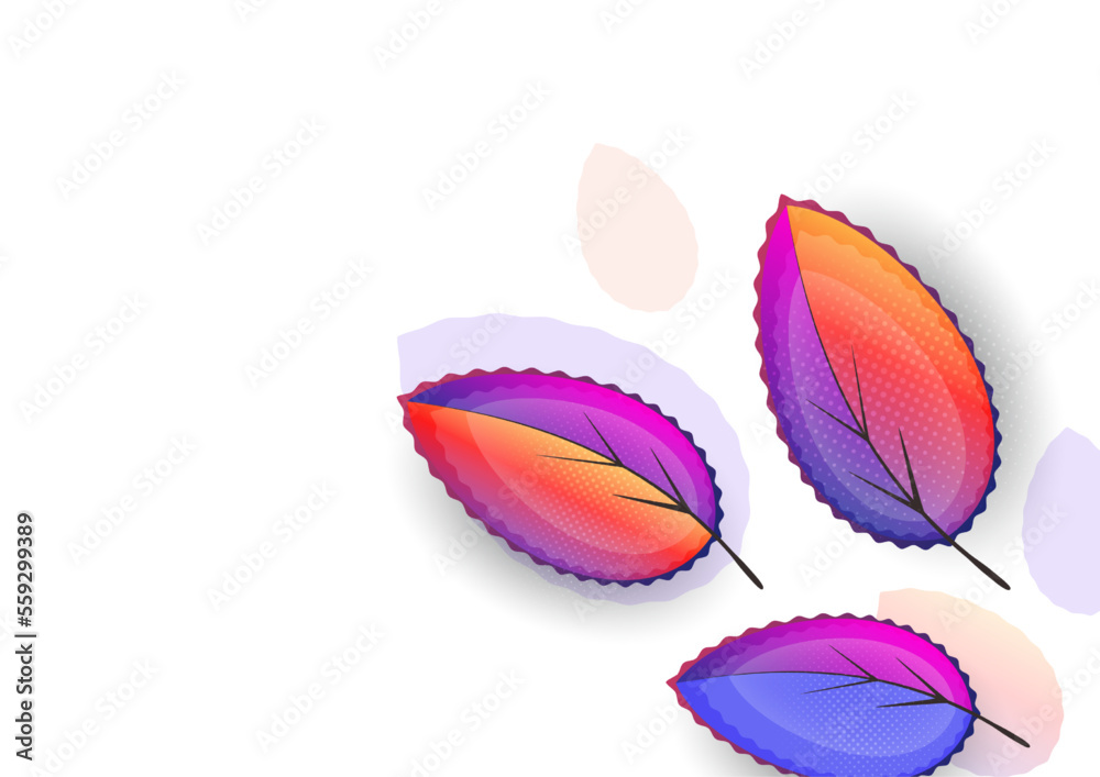 Obraz premium Abstract decorative leaves, modern cover design. Vector