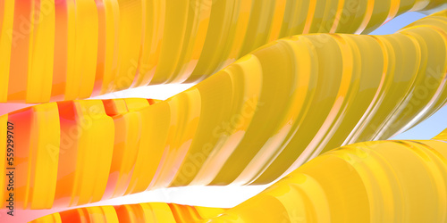 Abstract background with glassy, ​​colored waves