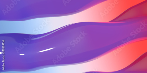 Abstract background with glassy, ​​colored waves