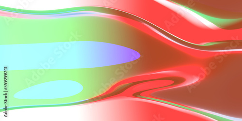 Abstract background with glassy, ​​colored waves