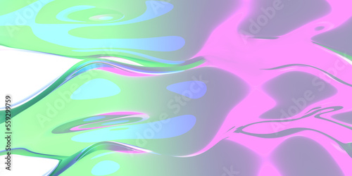Abstract background with glassy, ​​colored waves