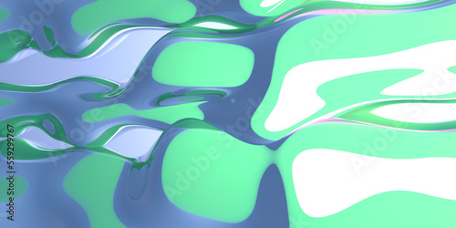 Abstract background with glassy, ​​colored waves