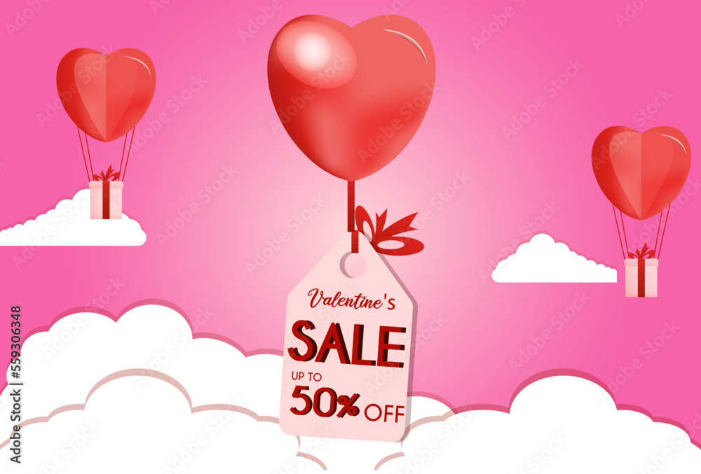 sale valentine days background illustration vector
