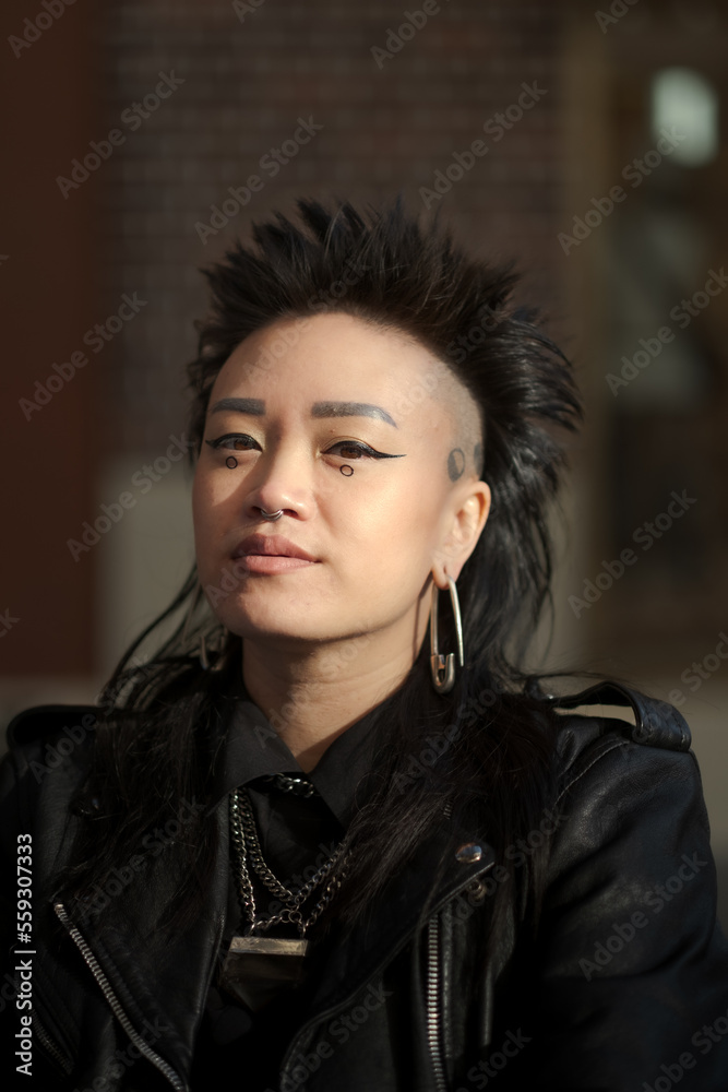 M., a queer and nonbinary person, expresses themselves at Union Square in San Francisco. M., a queer and nonbinary person, expresses themselves at Union Square in San Francisco.