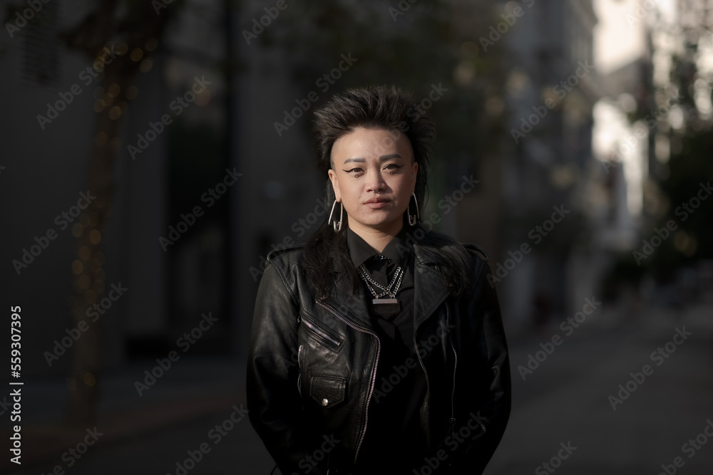 M., a queer and nonbinary person, expresses themselves at Union Square in San Francisco. M., a queer and nonbinary person, expresses themselves at Union Square in San Francisco.