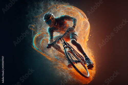 Bike extreme sports. Generative AI