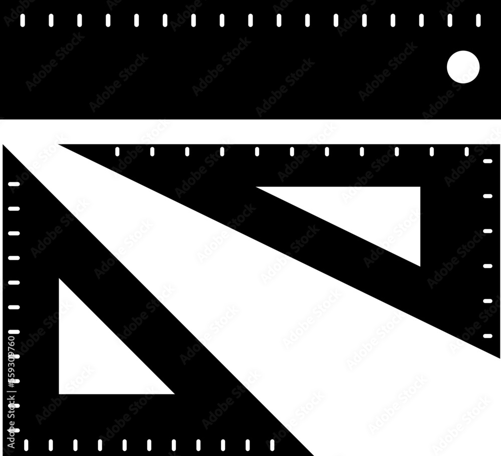 Fototapeta premium 定規・物差しのシンプルでかわいいイラスト