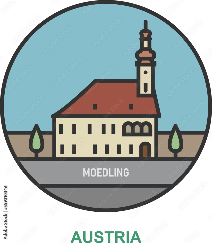 Moedling. Cities and towns in Austria