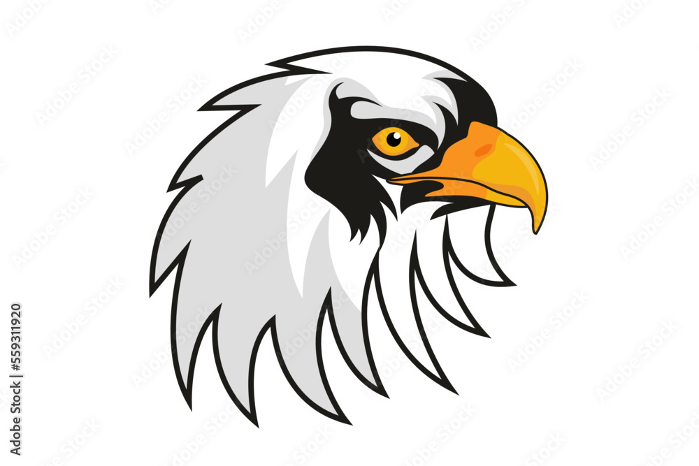 Illustration of a eagle vector design white background Illustration of a eagle vector design white background