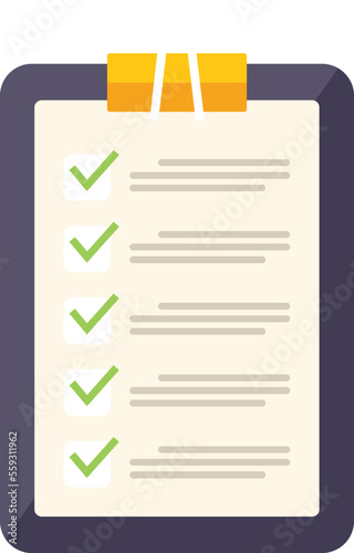 To do list expertise icon flat vector. Quality expert. Work trust isolated