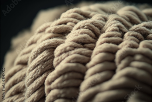 Knitted Wool Macro Close Up - Beige