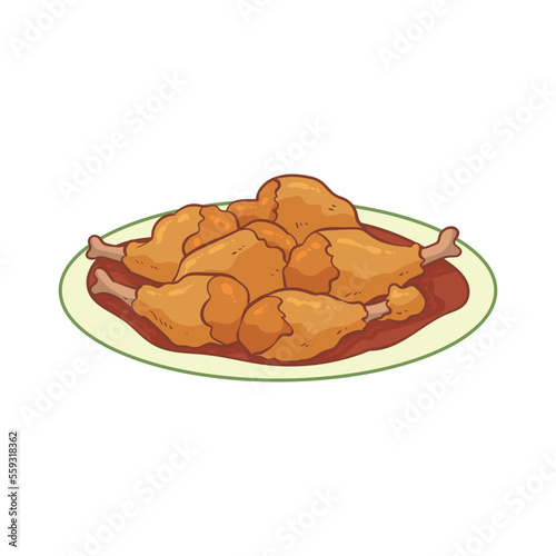chicken adobo is a filipino food