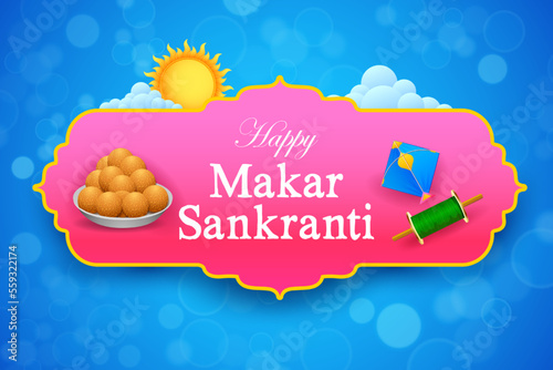 Happy Lohri holiday background for Punjabi festival