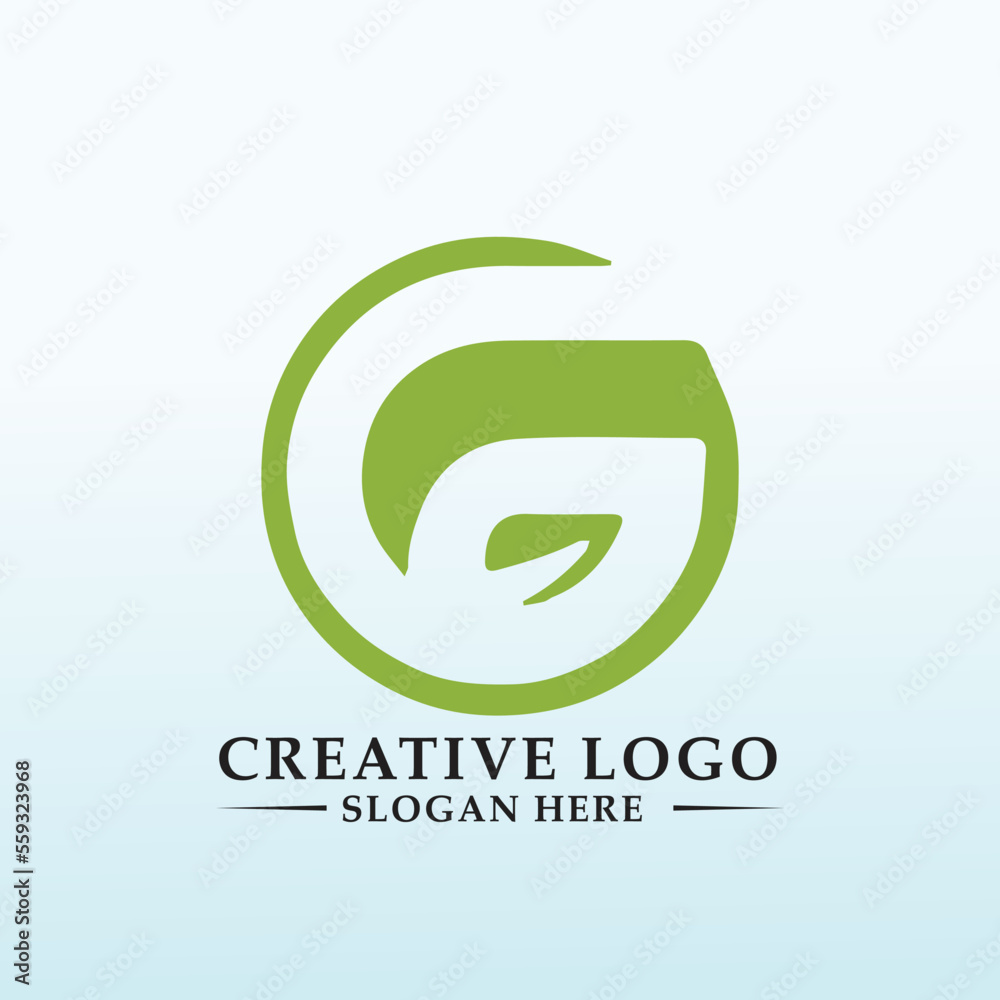 vector logo design idea natural leaf vector logo design idea natural leaf