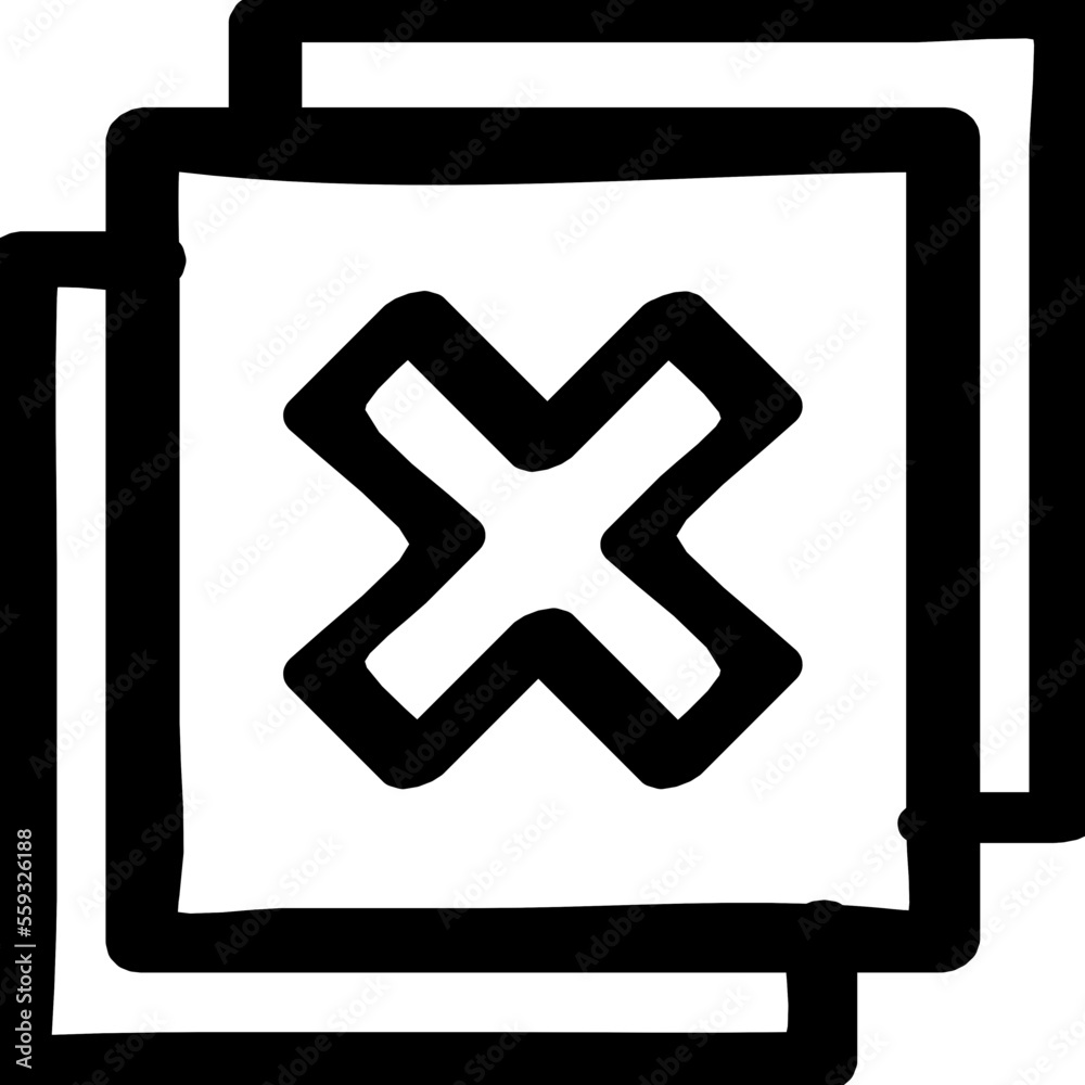 Obraz premium Delete Isolated Silhouette Solid Line Icon with delete, abstract, creative, design, duplicate Infographic Simple Vector Illustration