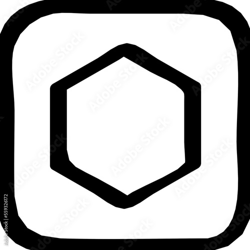 Hexagon-Abstract Isolated Silhouette Solid Line Icon with hexagon-abstract, abstract, creative, design, goal, hexagon Infographic Simple Vector Illustration
