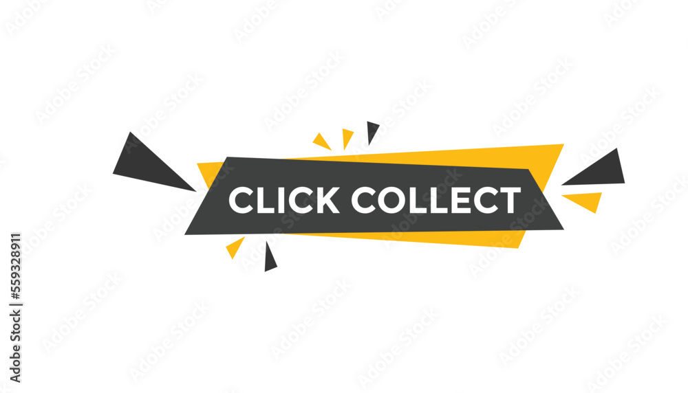 
Click collect  button web banner templates. Vector Illustration
