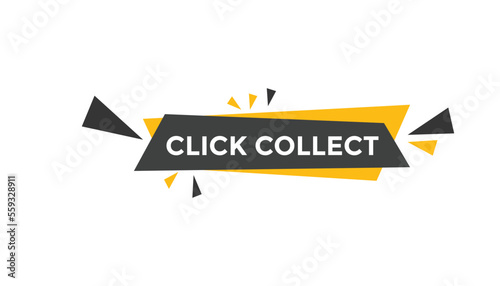 
Click collect  button web banner templates. Vector Illustration
