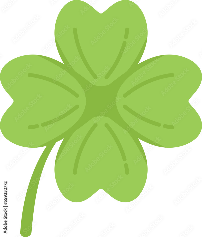 Clover button icon flat vector. Ireland day. Irish luck isolated Clover button icon flat vector. Ireland day. Irish luck isolated
