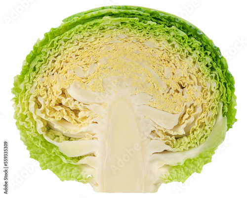 savoy ?abbage isolated on white background, clipping path, full depth of field photo