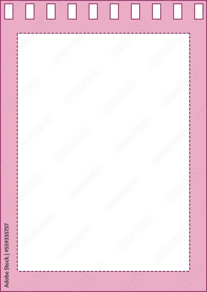 pink paper notes, planner, journal, reminder, notes, checklist, memo, writing pad, banner decoration