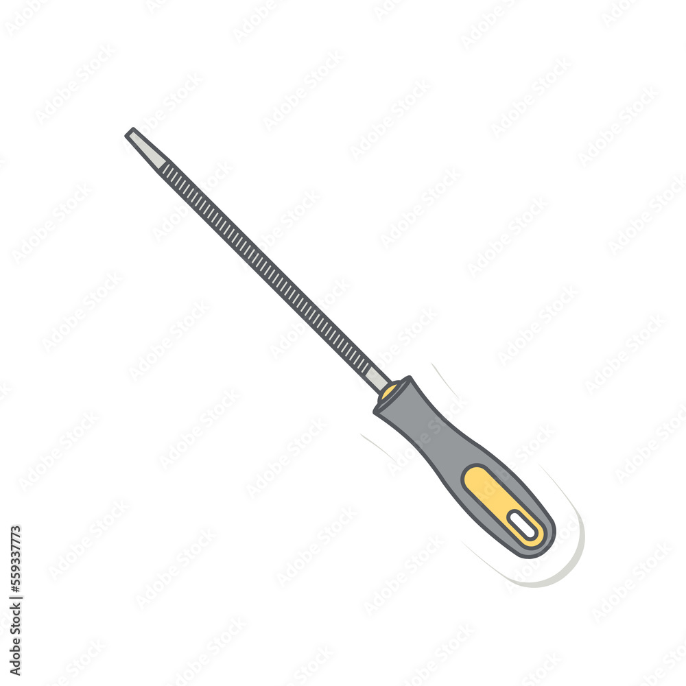 Obraz premium Long Grass Scissors Construction Tools Equipment Device Icon Set Collection Sticker
